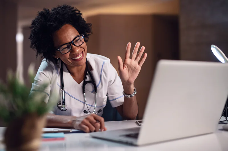 TeleClinic doctor having a virtual appointment TeleClinic doctor having a virtual appointment
